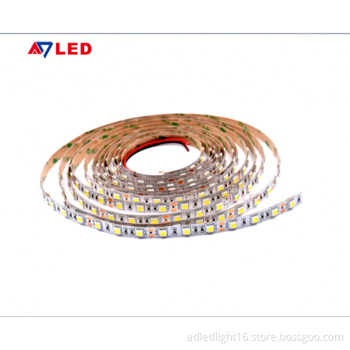 Adled Light ce rohs approved 12v 5050 60leds/m flexible led strip for mirror showcase